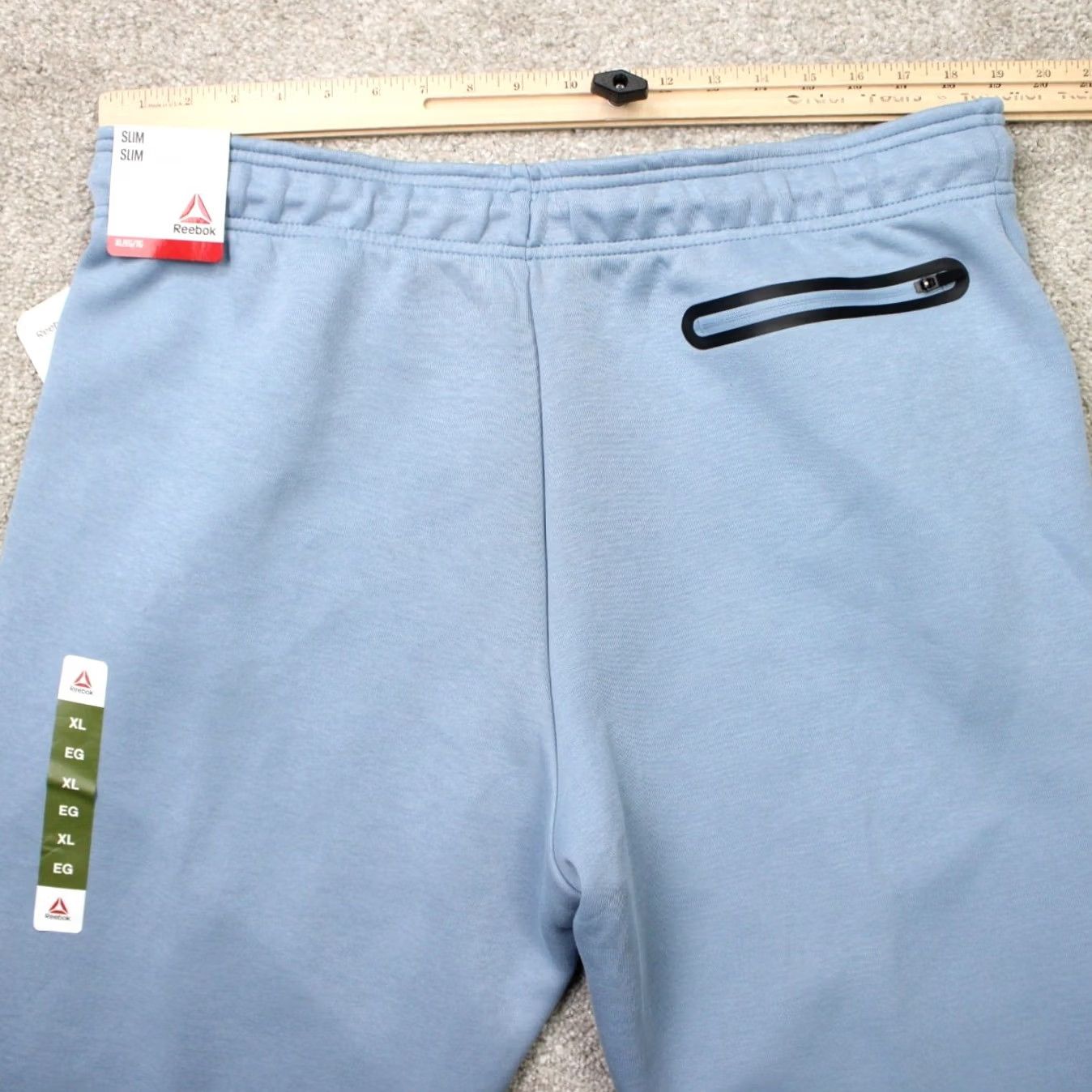 Reebok Reebok Momentum XL Blue Sweatpants NWT Mens Slim Tapered Fleece Elastic Waist Joggers Pants Size US 36 / EU 52 - 6 Thumbnail
