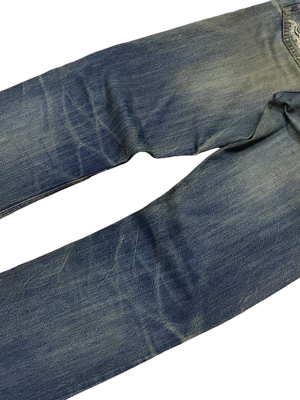 Kapital × Sugar Cane × Toyo Enterprises Vintage Sugar Canes 140z Hemp Green Selvedge Mud Wash Jeans Size US 29 - 14 Thumbnail