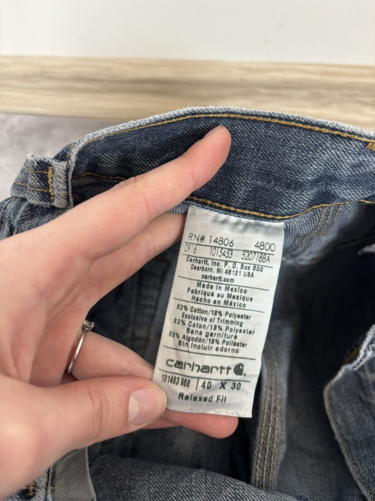 Carhartt Carhartt Men’s Denim Jeans Relaxed Fit USA Workwear Straight Size US 40 / EU 56 - 9 Thumbnail