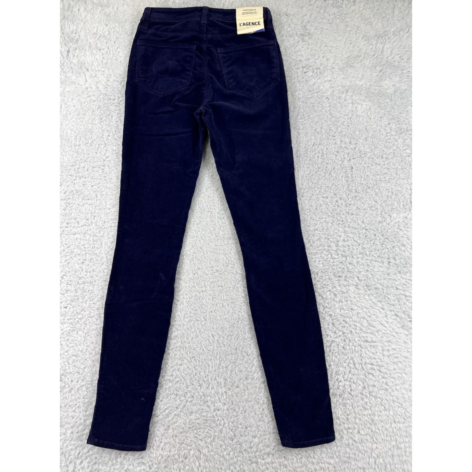 L'AGENCE L'AGENCE Jeans Womens 24 Blue Skinny 5-Pocket Design Denim Corduroy Stretch Pocket Zipper Button Vintage No N/A Size 42" / US 20 - 2 Thumbnail