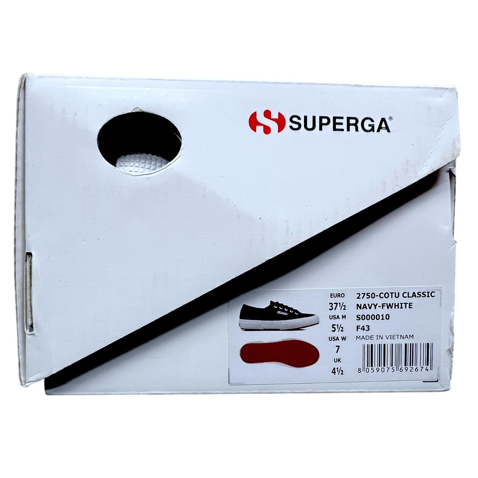 Superga Superga Cotu Classic 2750 Sneakers Navy/White Womens 7 NIB Size US 7 / IT 37 - 8 Thumbnail
