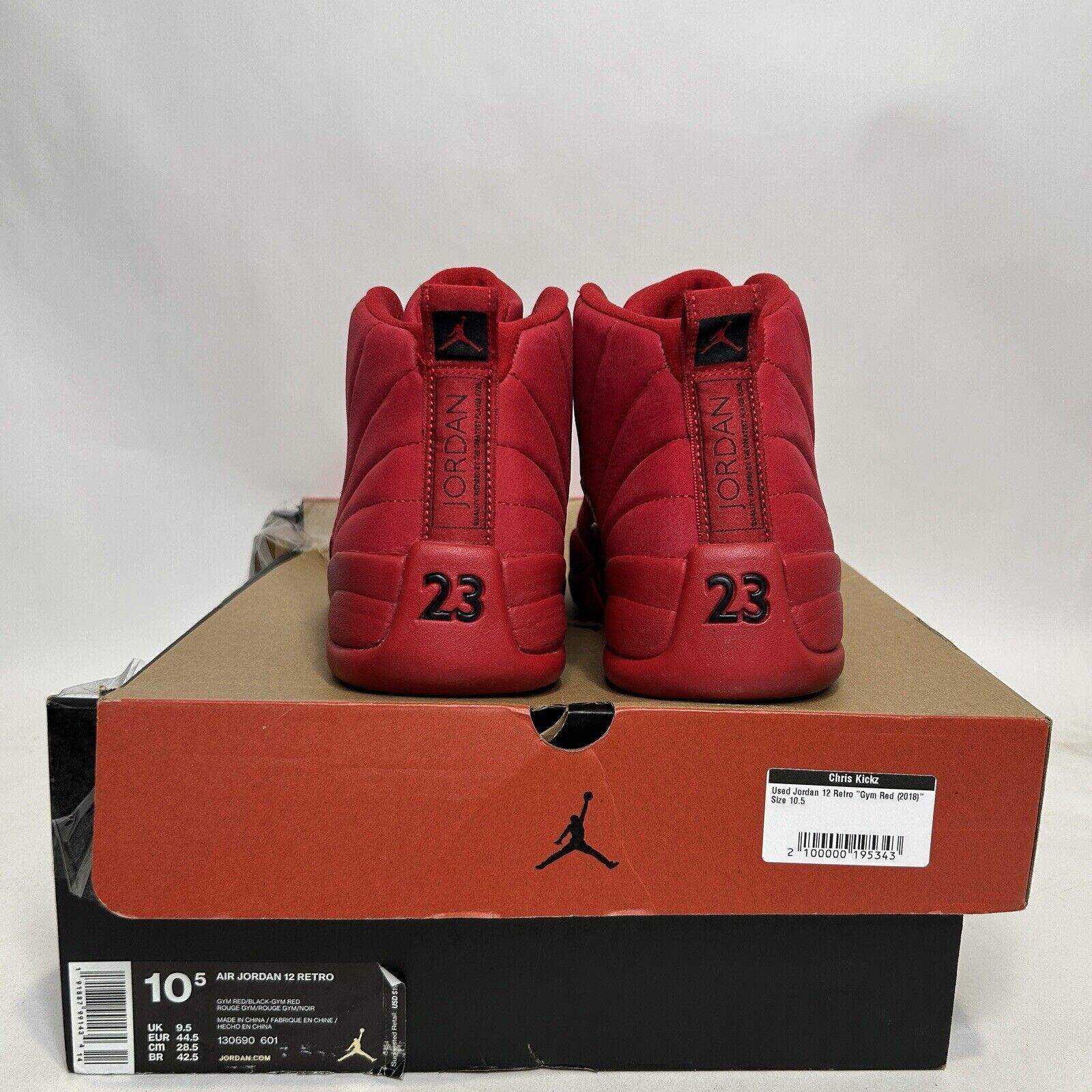 Nike Nike Air Jordan 12 Retro OG “Gym Red/Triple Red” Size US 10.5 / EU 43-44 - 4 Thumbnail