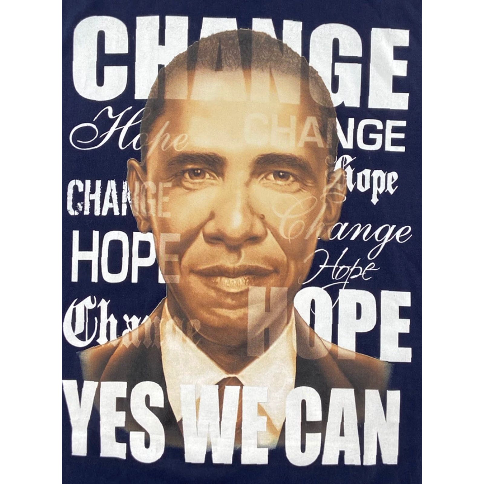 Changes Barack Obama Shirt Adult 3XL Blue Change Yes We Can Empire Bigland Tee Mens XXXL Shirt Size US XXL / EU 58 / 5 - 3 Thumbnail