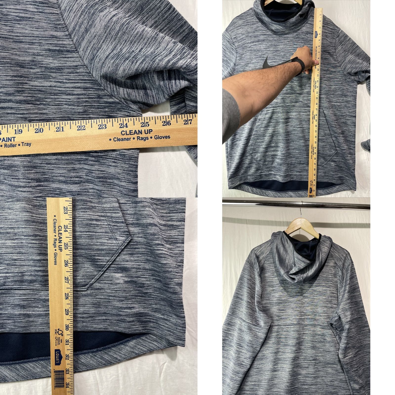 Nike Nike Hoodie Mens XL Blue Dri-Fit Mock Neck Pocket Sweatshirt Size US XL / EU 56 / 4 - 8 Thumbnail