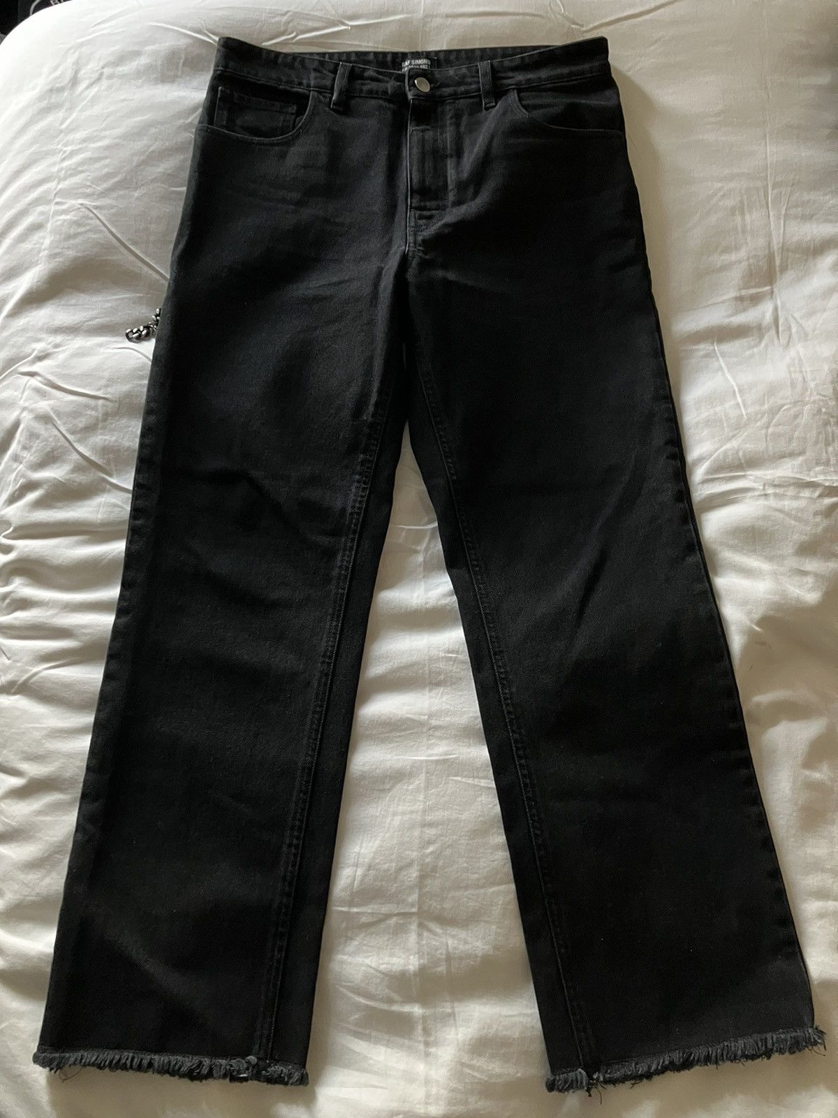 Raf Simons - Zipped Pocket Cropped Denim Pants | HBX
