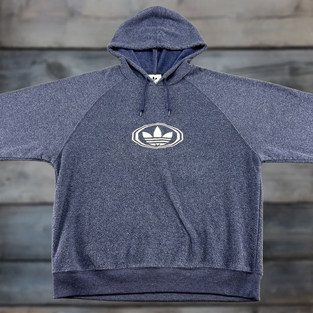 Adidas VINTAGE Adidas Hoodie Mens M Blue Navy Pullover Trefoil Fleece 90s Century Size US M / EU 48-50 / 2 - 1 Thumbnail