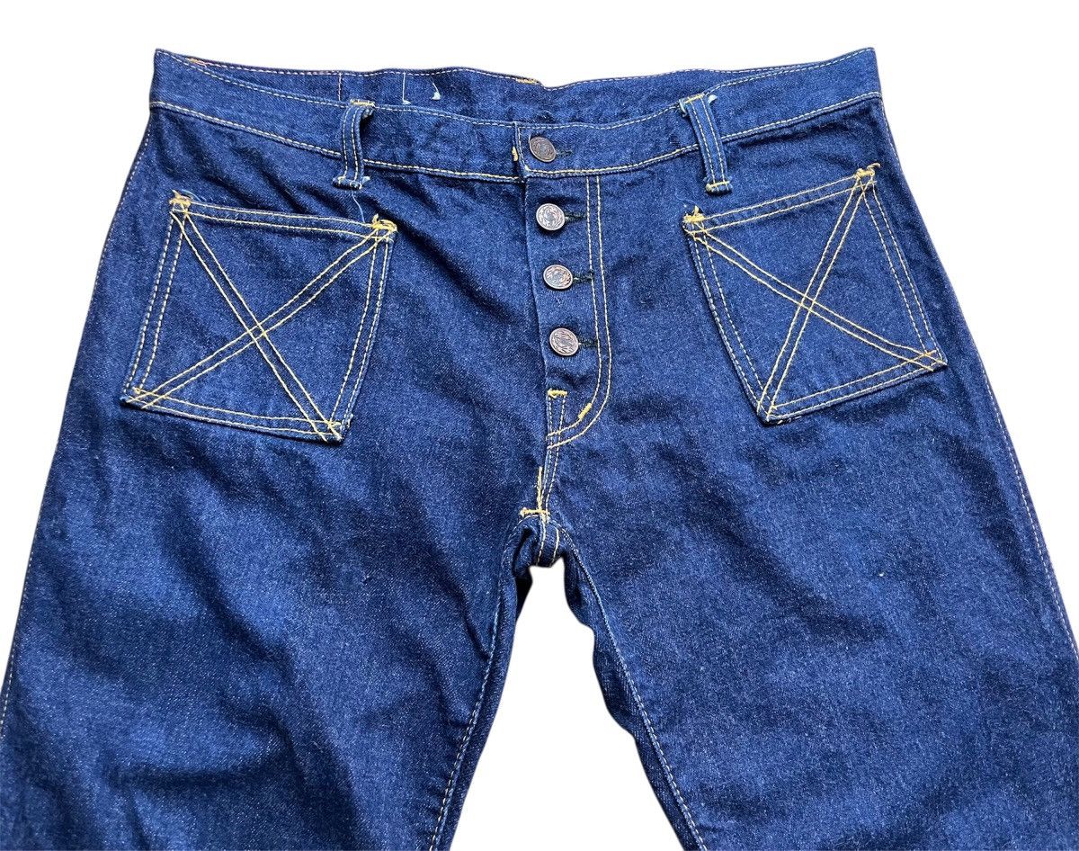14th Addiction Rare 🗣️Vintage 70s Blue Born flare jeans fabric not rick owen Size US 33 - 7 Thumbnail
