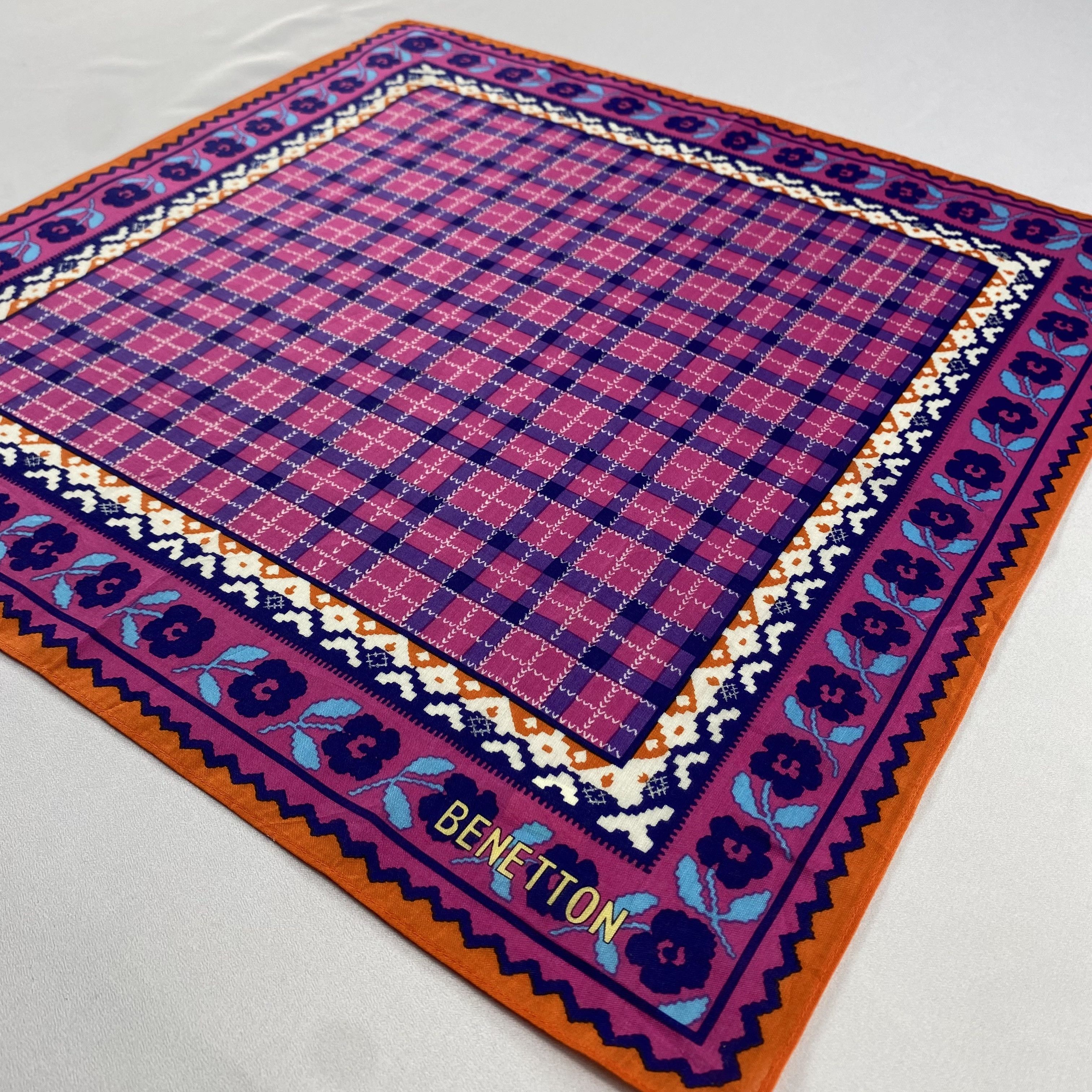 Benetton × Vintage Benetton Neckerchief / Bandana / Handkerchief-P850 Size ONE SIZE - 2 Thumbnail