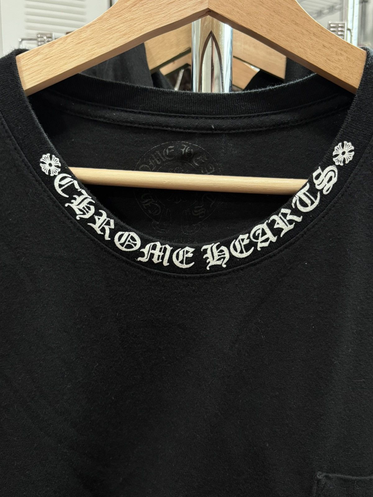 Chrome Hearts Chrome Hearts Neck Logo Black Tee Size US XXL / EU 58 / 5 - 2 Thumbnail