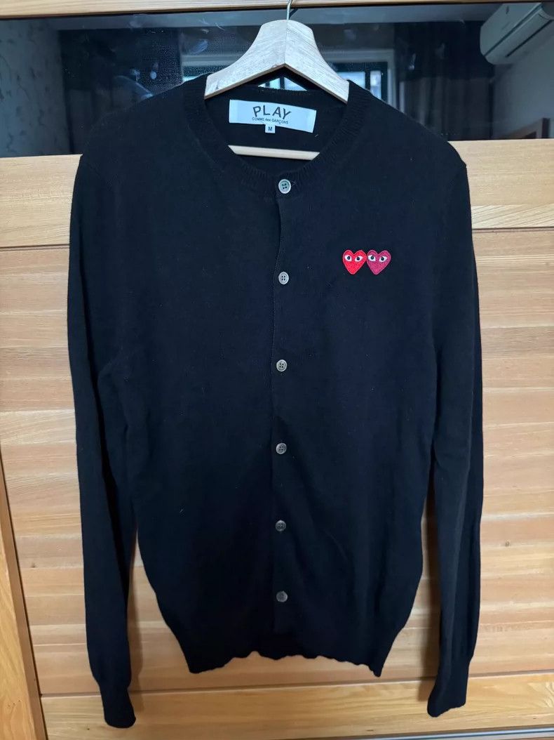 Comme des Garcons Comme Des Garcons Black double heart knitted cardigan Nexta Size M / US 6-8 / IT 42-44 - 1 Thumbnail