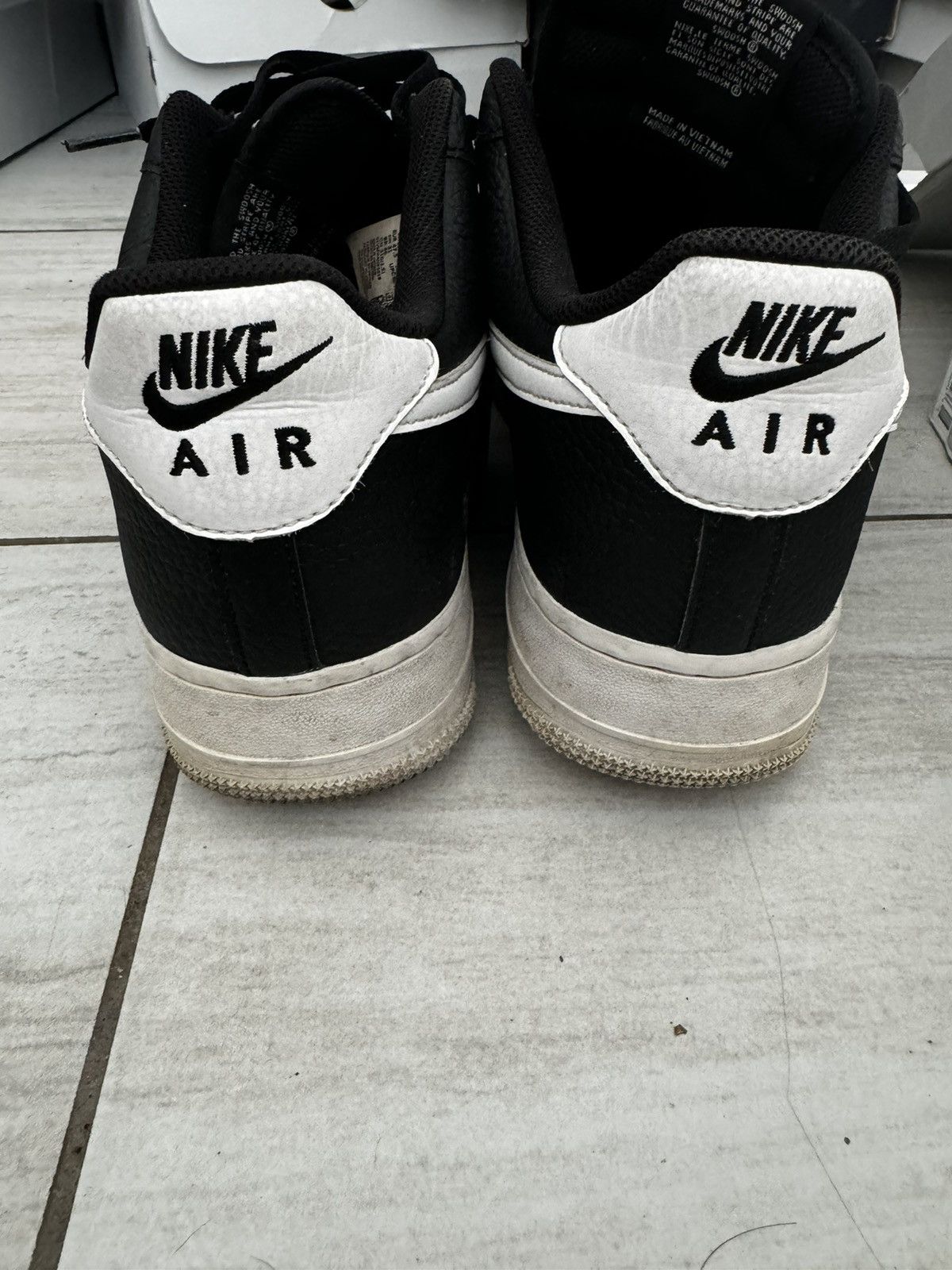 Nike Nike Air Force 1 ‘07 White and Black Size US 13 / EU 46 - 4 Thumbnail