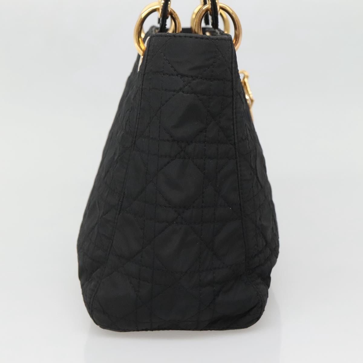 Dior DIOR Canage Hand Bag Nylon Black Gold Size ONE SIZE - 4 Thumbnail