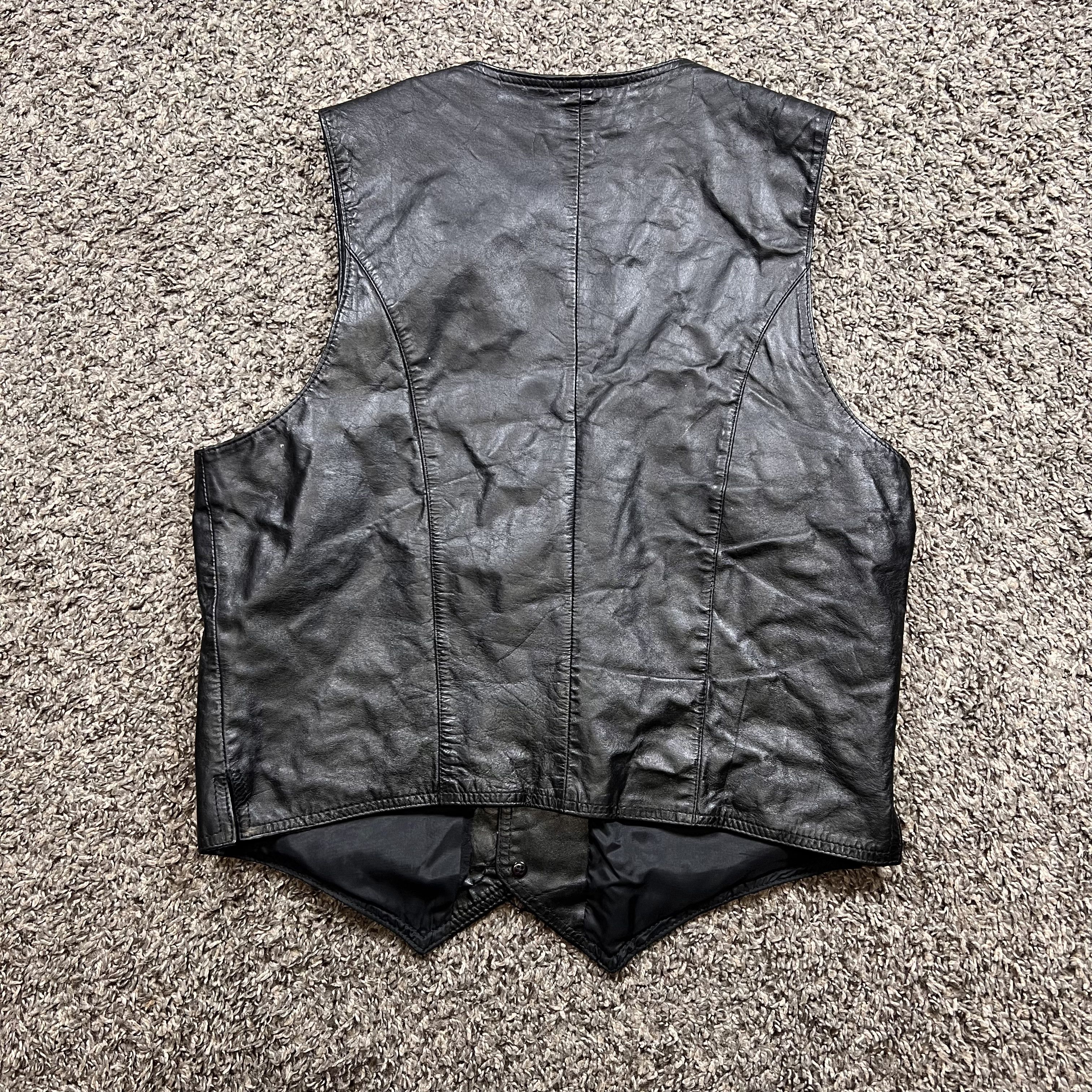 Vintage × Wilsons Leather 1990’s Vintage Wilsons Suede & Leather Leather Vest Size XS / US 0-2 / IT 36-38 - 4 Thumbnail