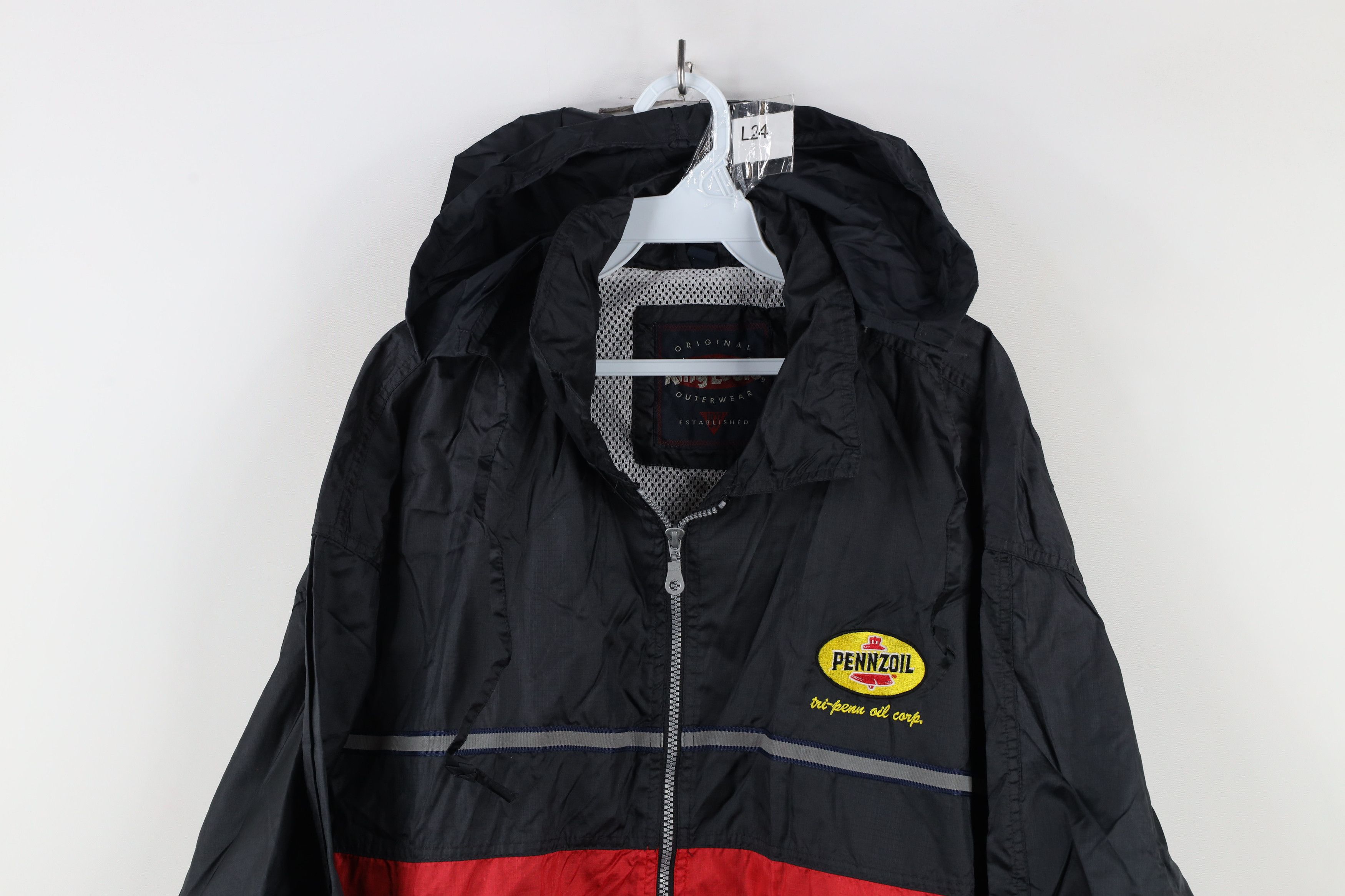 Vintage Vintage 90s Pennzoil Racing Hooded Windbreaker Jacket Coat Size US L / EU 52-54 / 3 - 2 Thumbnail