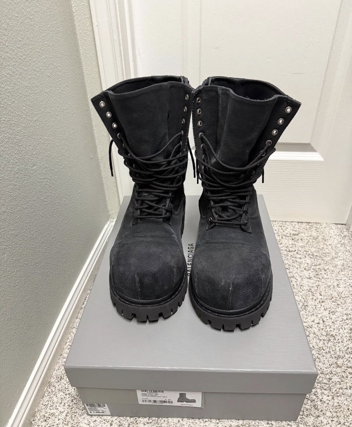 Balenciaga × Designer × Streetwear Balenciaga Stomper Canvas Boot 