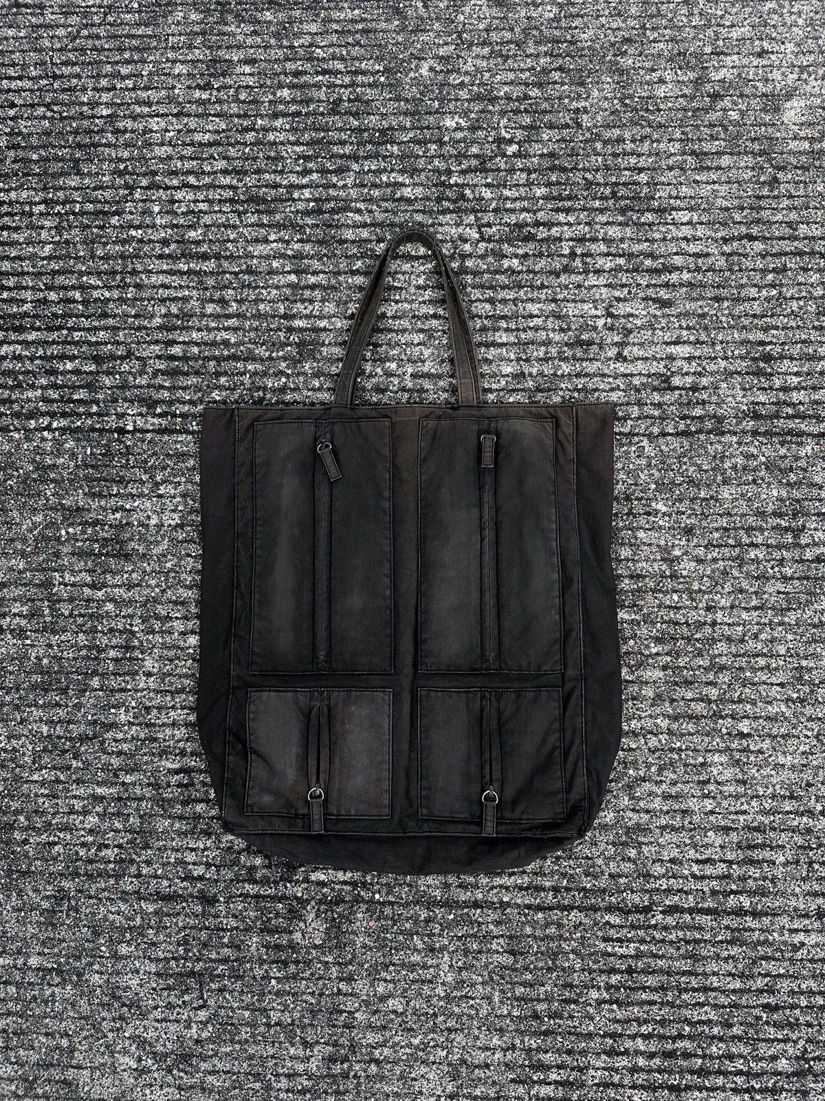 Helmut Lang Helmut Lang vintage cotton multi zip sun faded tote bag Size ONE SIZE - 2 Thumbnail