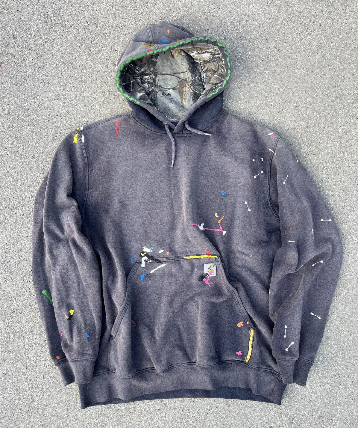 Carhartt Custom Carhartt Hoodie Sun Fade Distressed Camo Real Tree Size US L / EU 52-54 / 3 - 7 Thumbnail
