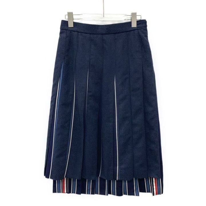 Thom Browne Thom Browne Wool Pleated Midi Skirt Size 40" / US 18 - 1 Thumbnail