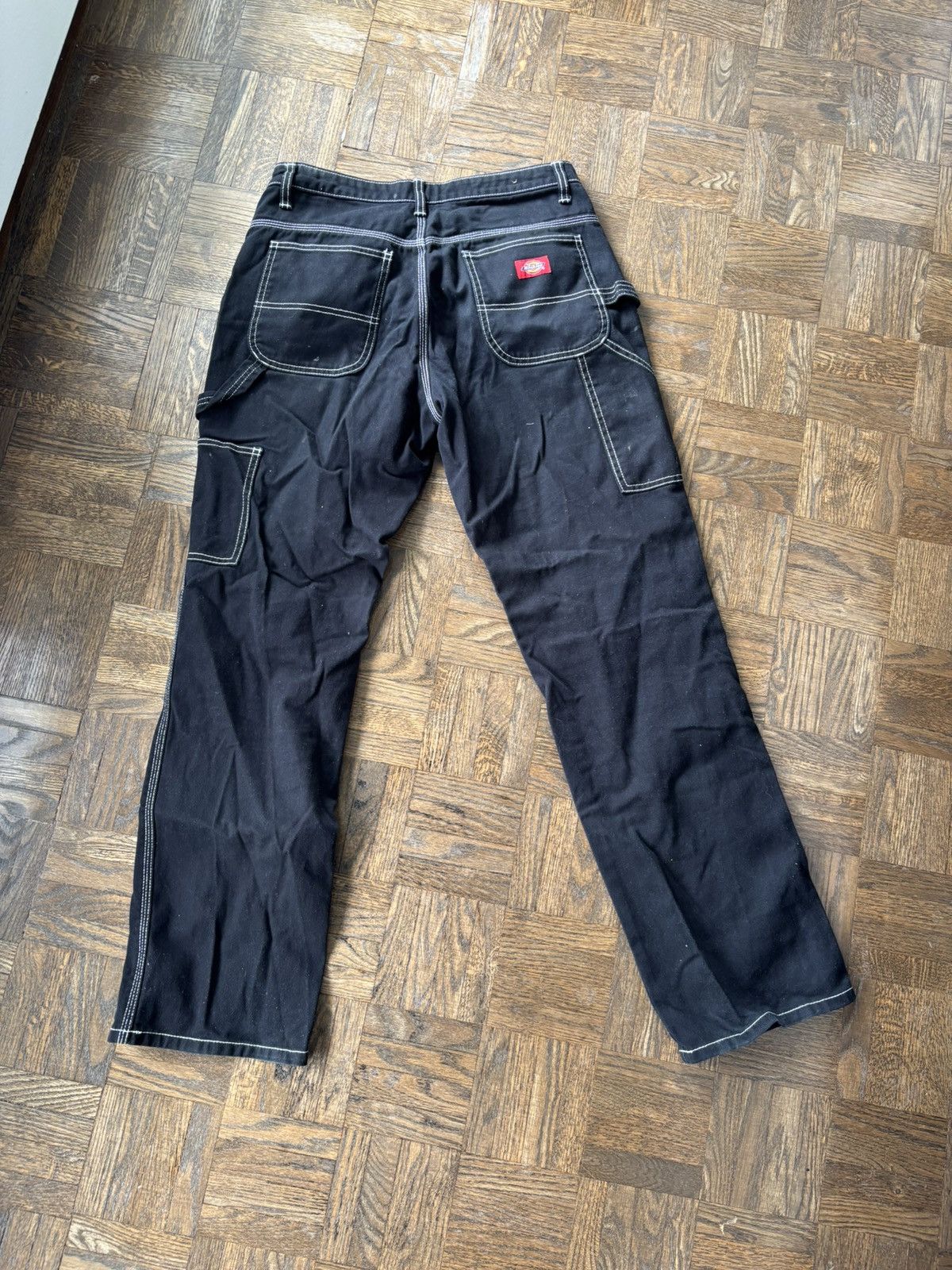Dickies Dickies black workwear pants with white seam Size US 27 - 2 Thumbnail