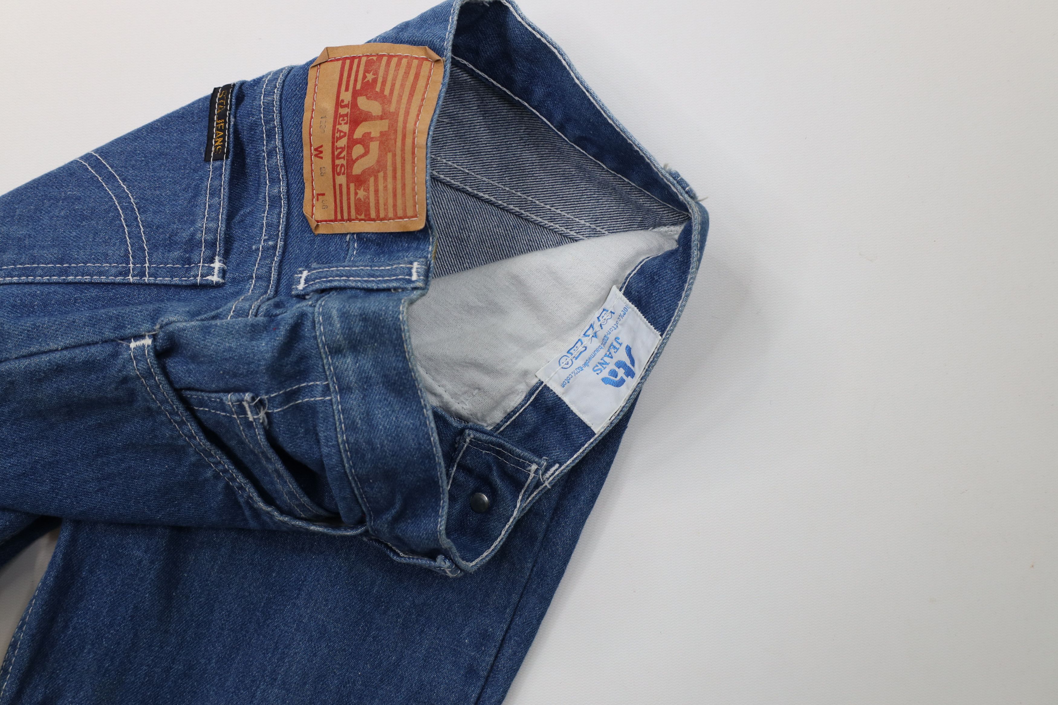 Vintage Vintage 70s Streetwear Flared Wide Leg Denim Jeans Blue Size 26" / US 2 / IT 38 - 10 Thumbnail