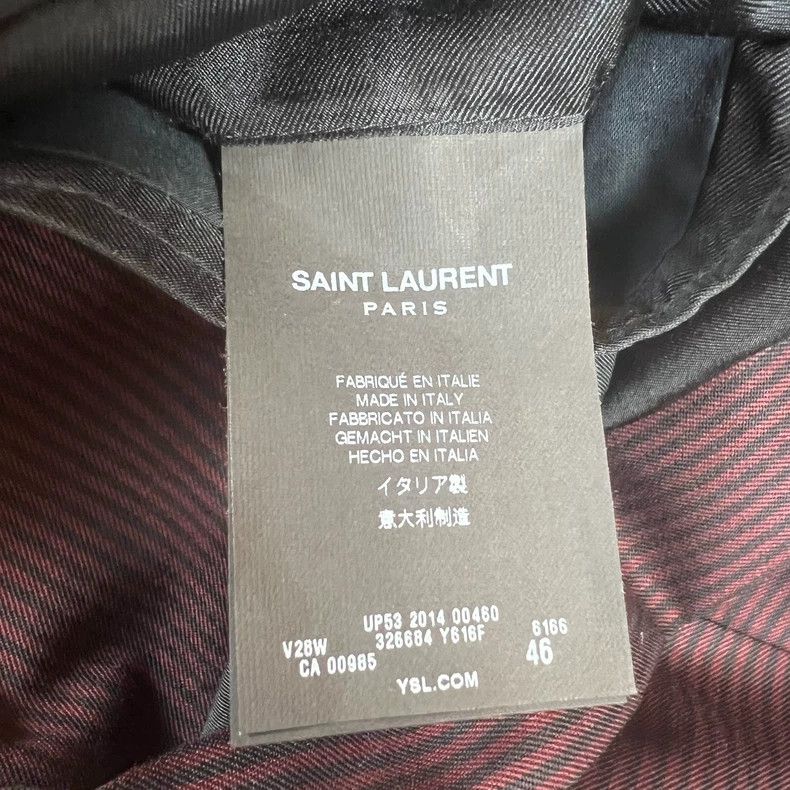 Yves Saint Laurent Saint Laurent 14fw black and red stripe suit 2502-Nextarrow Size 46R - 4 Thumbnail