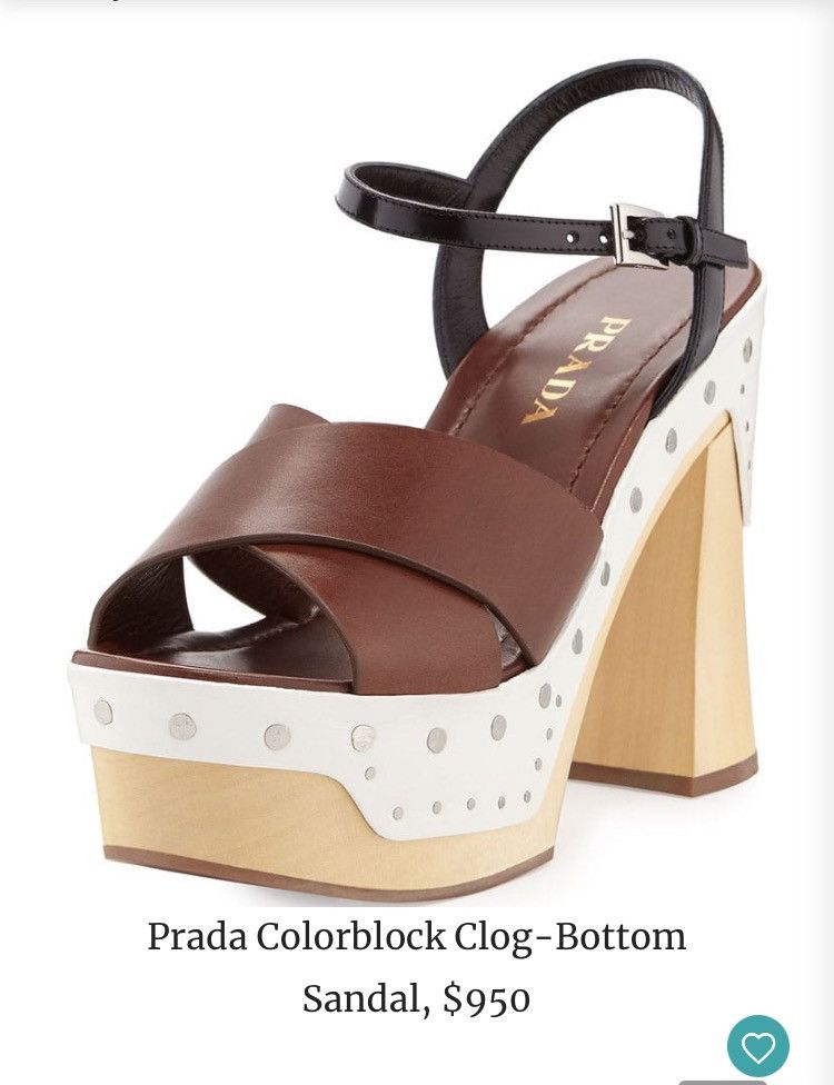 Prada Prada Colorblock Clog-Bottom Sandal Size 39.5 Size US 9.5 / IT 39.5 - 1 Thumbnail