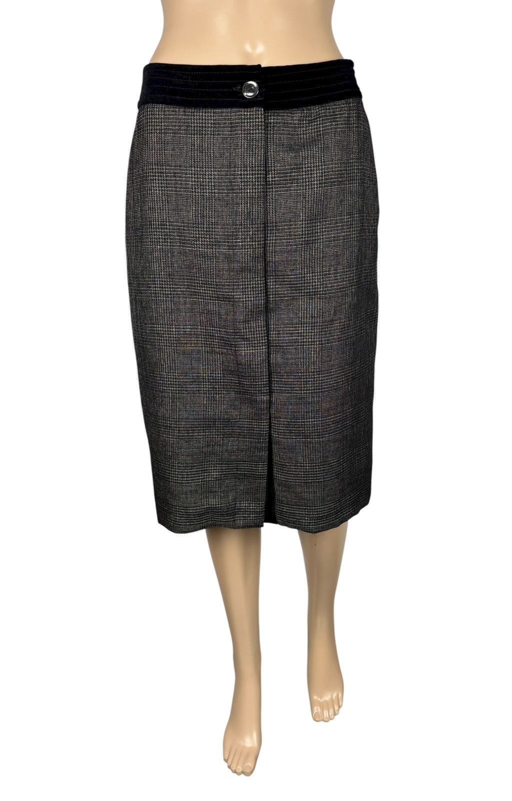 Max Mara Max Mara Wool Glencheck Long Skirt Button Up UK14 US12 Size 32" / US 10 / IT 46 - 2 Thumbnail