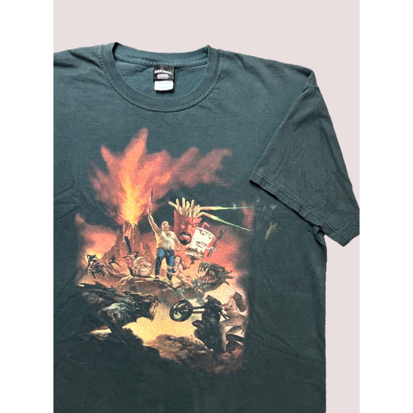 AQUA VINTAGE Adult Swim Aqua Teen Hunger Force Graphic Shirt XL Sleeveless Black Mens T-Shirt 2000s Shirts Size US XL / EU 56 / 4 - 1 Thumbnail