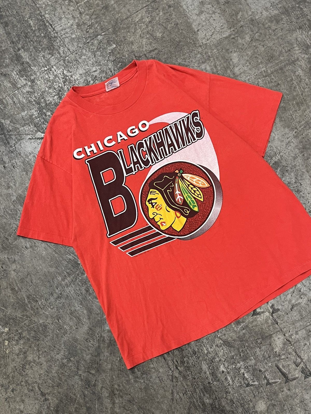 Vintage Chicago Blackhawks vintage tee shirt NHL rare hype hockey Size US XL / EU 56 / 4 - 2 Thumbnail
