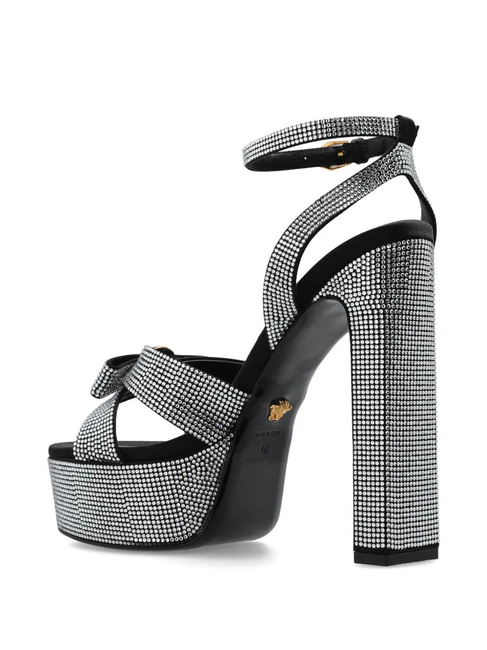 Versace os11x0326 Crystal-Embellished Platform Sandals in Multicolor Size US 8 / IT 38 - 4 Thumbnail