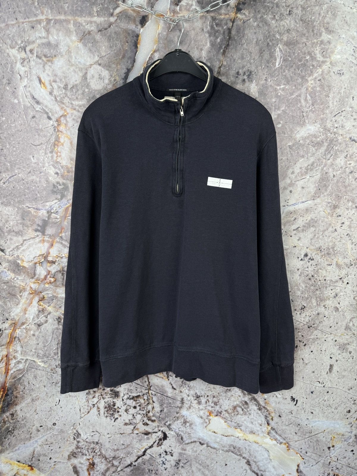 Stone Island Denims Archive Black 1/2 Zip Pullover Size XXL