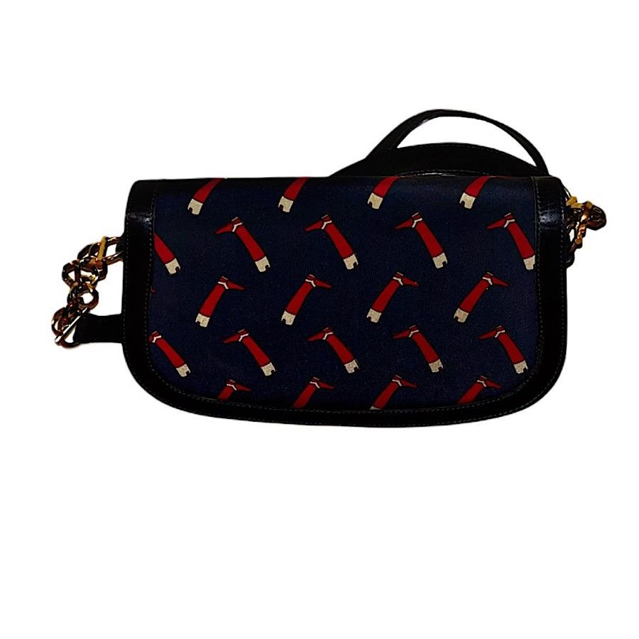 Gucci Authentic Vintage Gucci Navy Riding BootsMotif Crossbody Bag Size ONE SIZE - 6 Thumbnail
