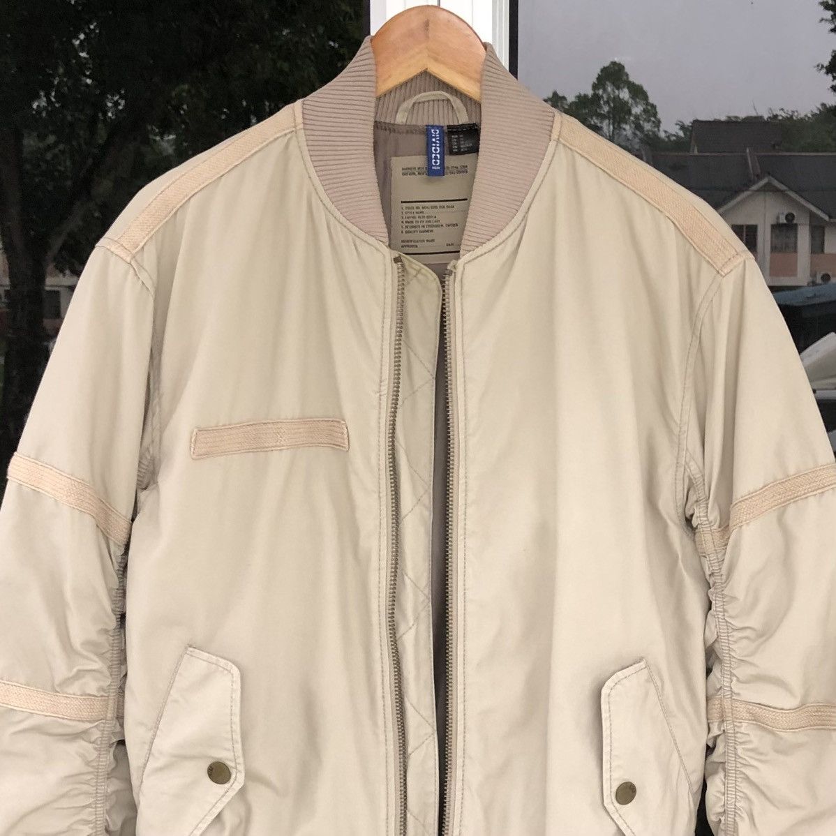 Japanese Brand Divided by H&M Bomber Cargo Men's Jacket Utility Rouched Size US M / EU 48-50 / 2 - 3 Thumbnail
