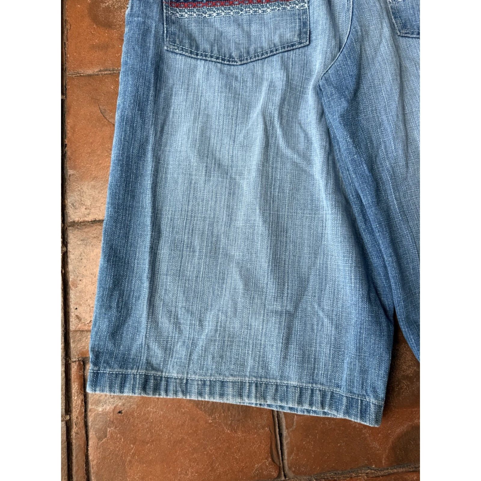 Southpole VINTAGE Southpole Baggy Bermuda Shorts Men 42 Denim Blue 90s Hip Hop Casual Mens Size US 42 / EU 58 - 6 Thumbnail
