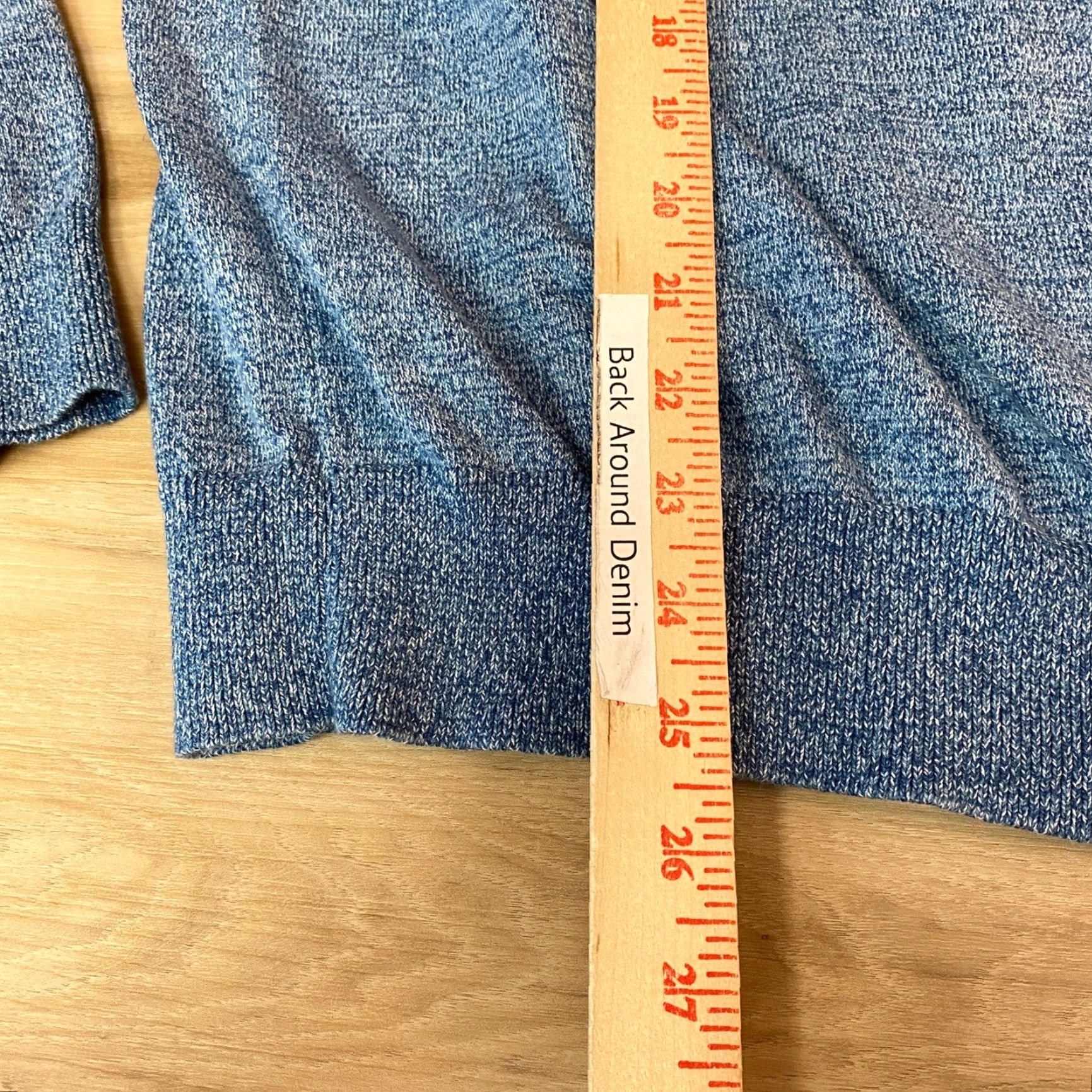 Lands' End Lands' End Mens Large Blue Heathered Crewneck Pullover Knit Cotton Sweater Shirt Size US L / EU 52-54 / 3 - 6 Thumbnail