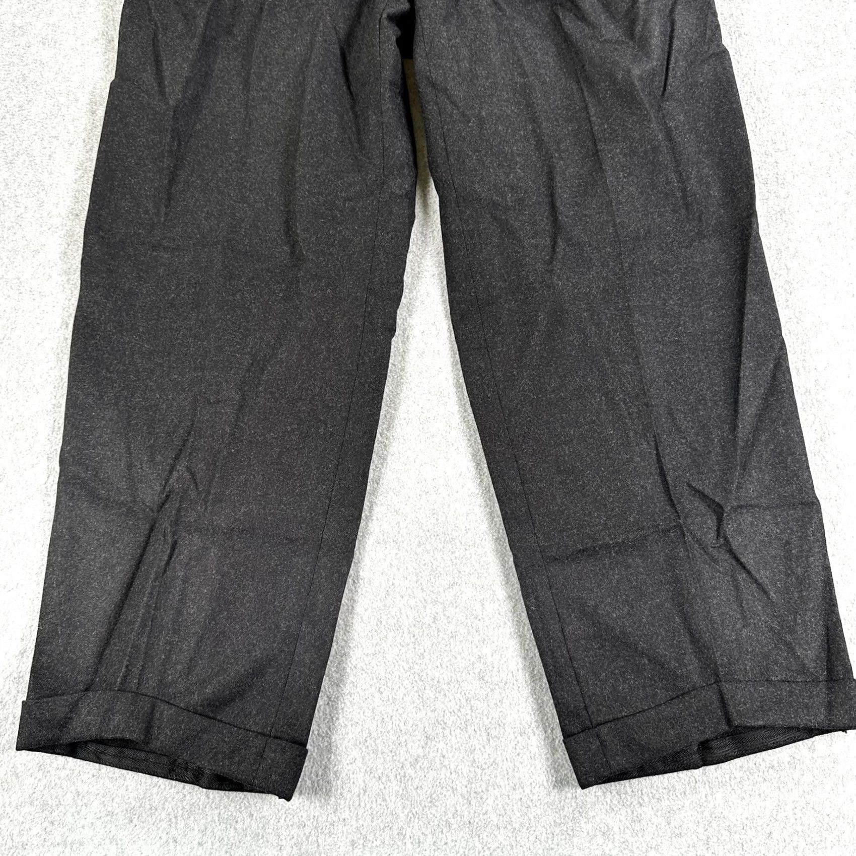 Versace V2 by Versace Dress Pants Mens 36x29 Gray Pleated Cuffed Straight Leg Trousers Size US 36 / EU 52 - 3 Thumbnail