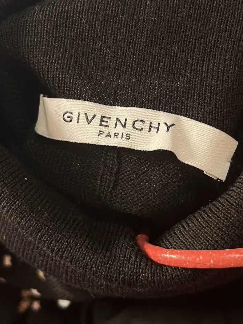 Givenchy Givenchy Black High-Neck Printed Wool Sweater Size S / US 4 / IT 40 - 6 Thumbnail