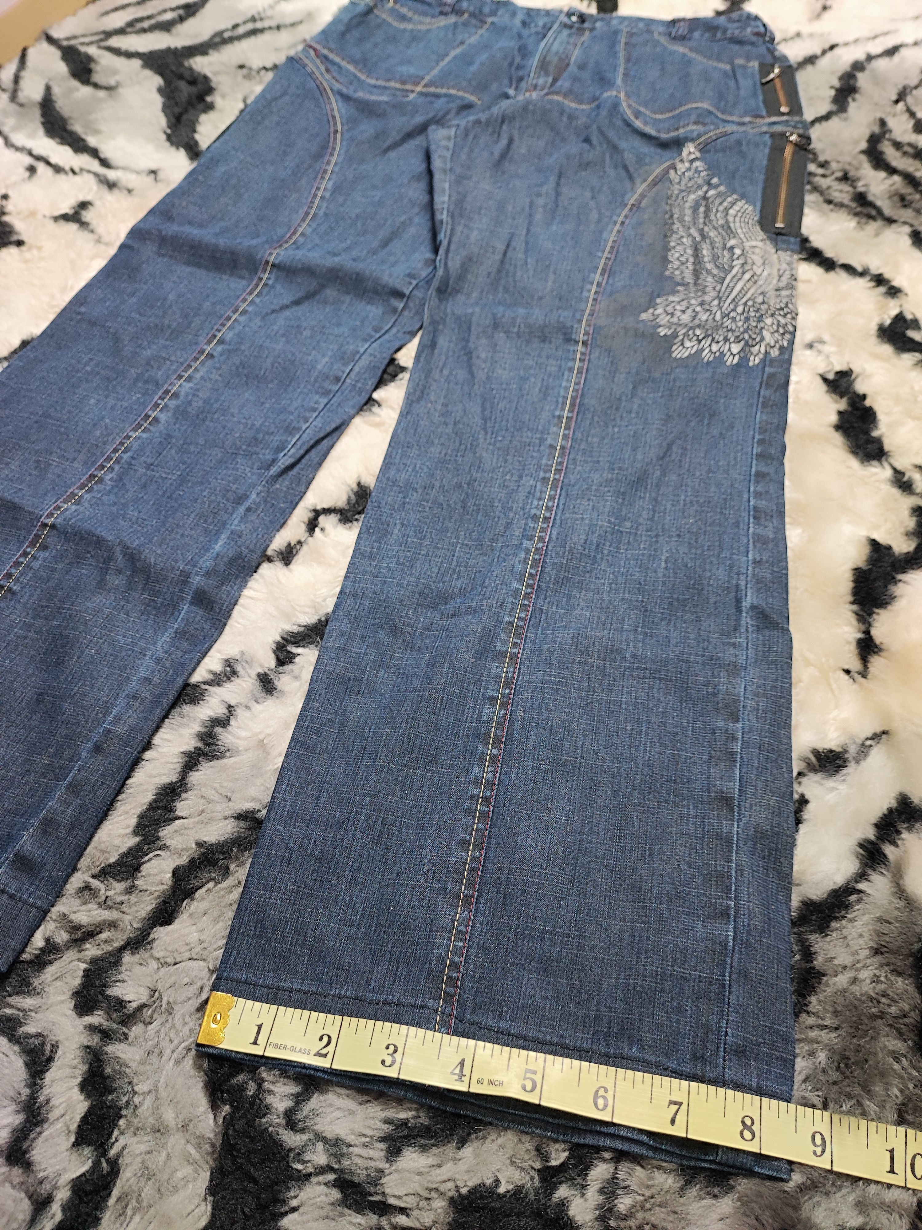 Number (N)ine Vintage Eagle Embroidery Baggy Loose Bootcut Wide Leg Size US 28 / EU 44 - 9 Thumbnail