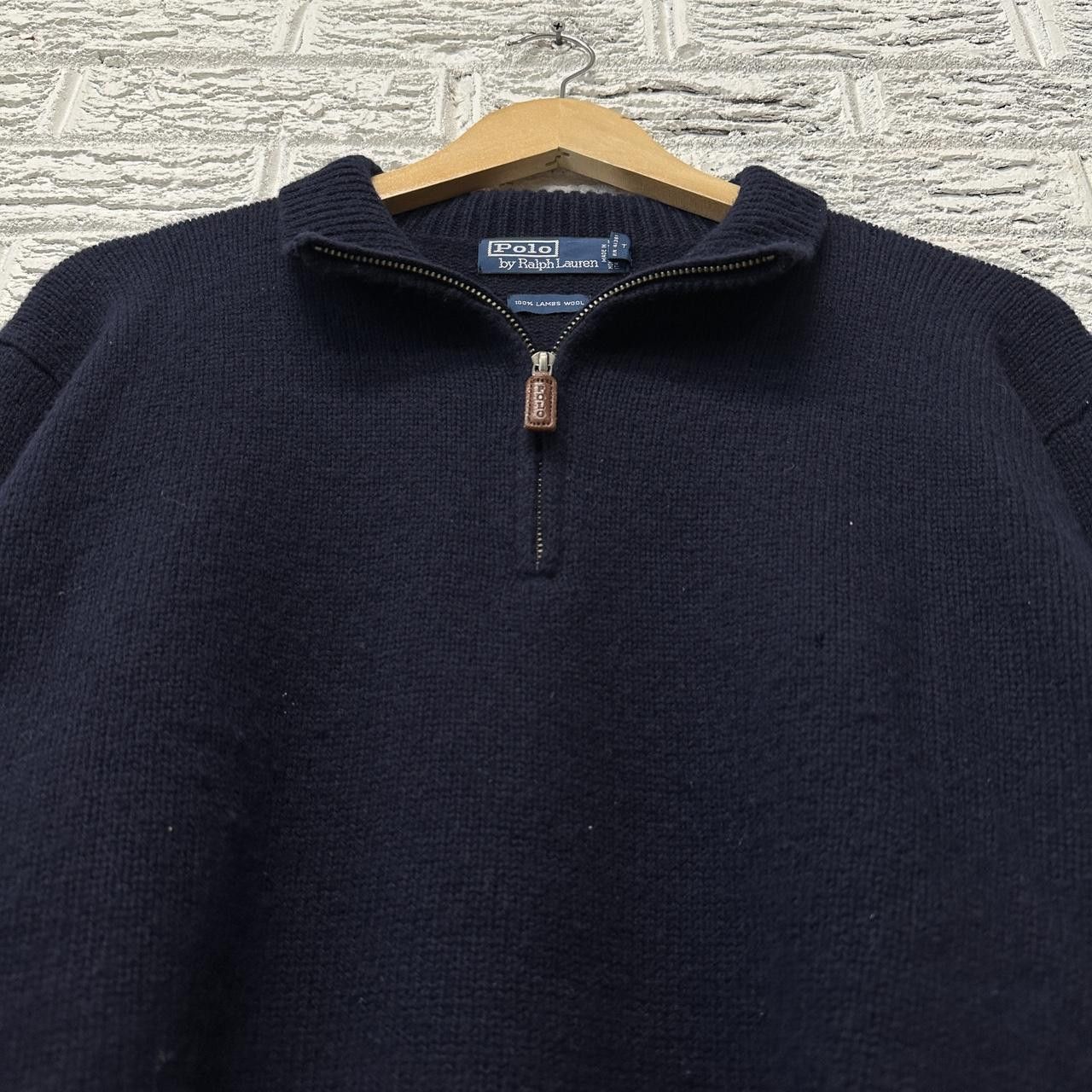 Polo Ralph Lauren Polo Ralph Lauren 100% Lambs Wool 1/4 Pullover Jacket XL Size US XL / EU 56 / 4 - 1 Thumbnail