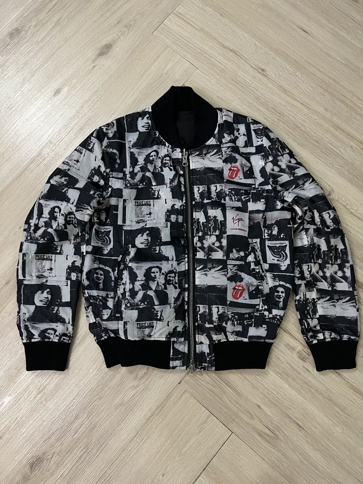 image of Jack Rose The Rolling Stones Reversible Jacket in Black, Men's (Size Medium)