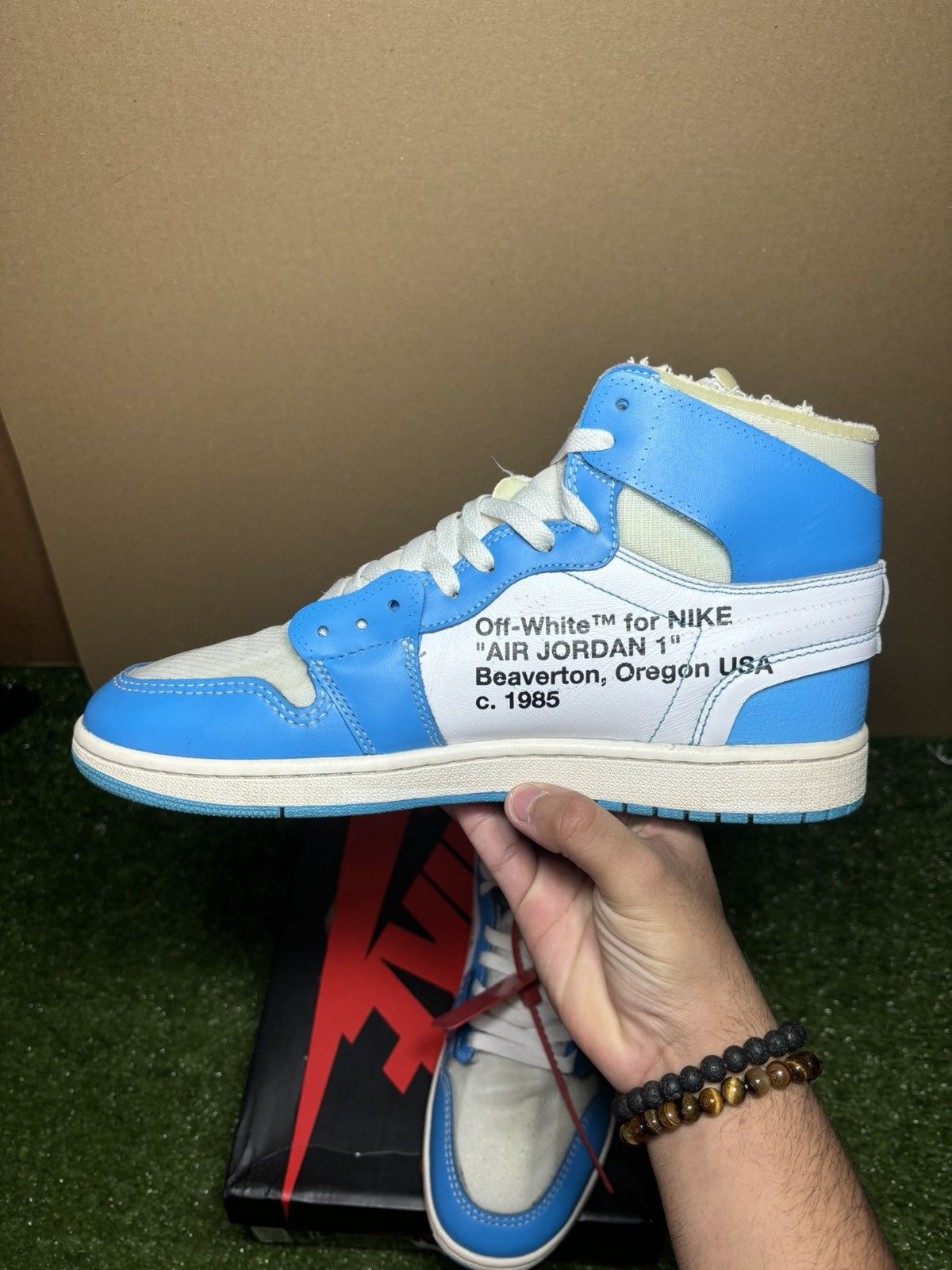 Jordan Brand × Off-White Jordan 1 offwhite University blue Size US 11 / EU 44 - 7 Thumbnail