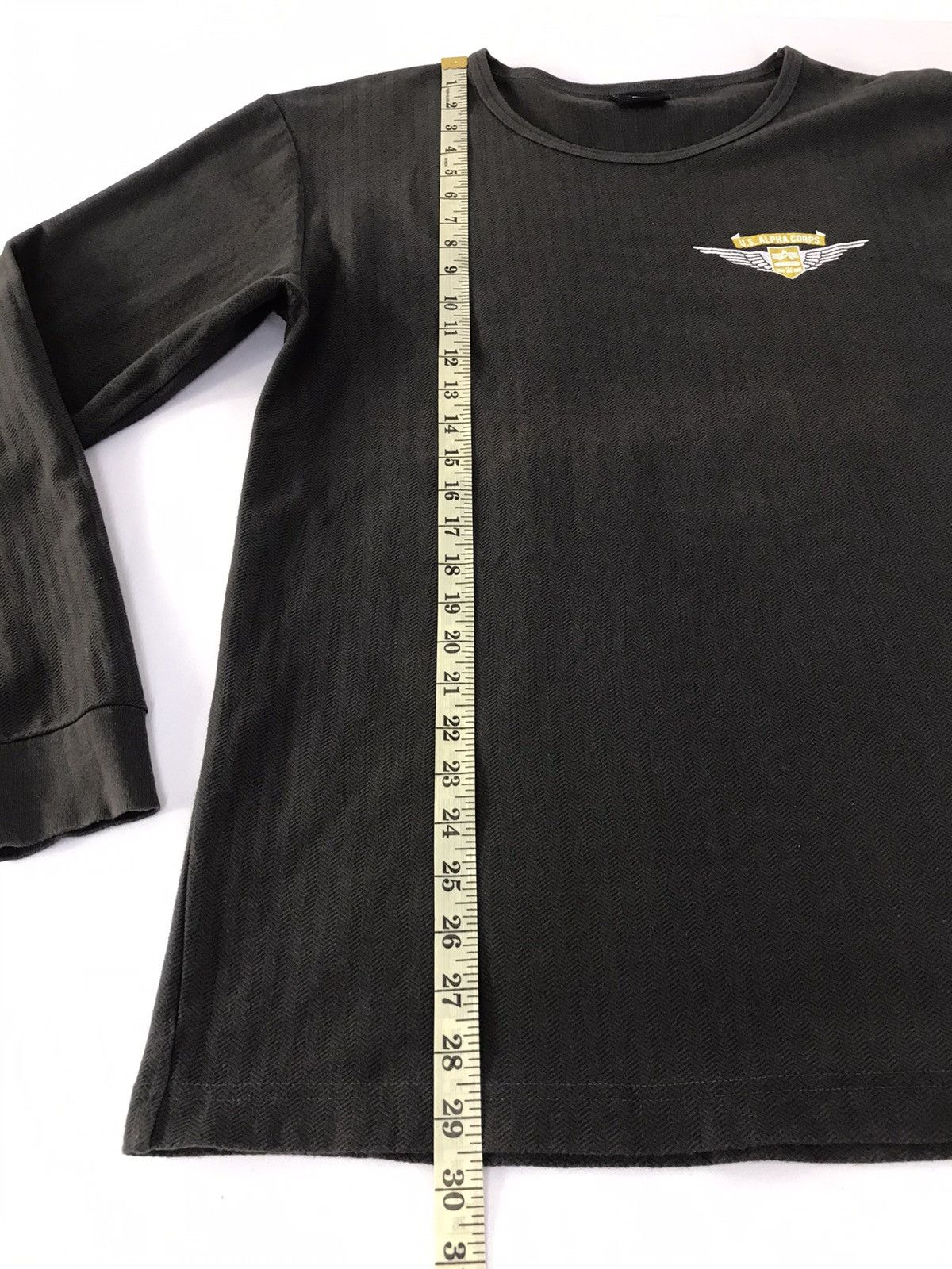 Alpha Industries × Vintage Vintage Alpha Industries Faded Colour Long Sleeve Shirt Size US L / EU 52-54 / 3 - 13 Thumbnail