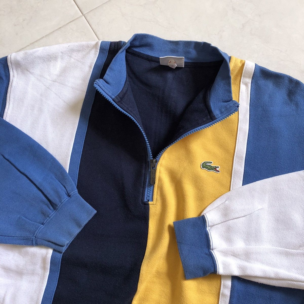 Japanese Brand × Lacoste LACOSTE Multicolor Stripe Half Zip Sweater Size US XXL / EU 58 / 5 - 4 Thumbnail