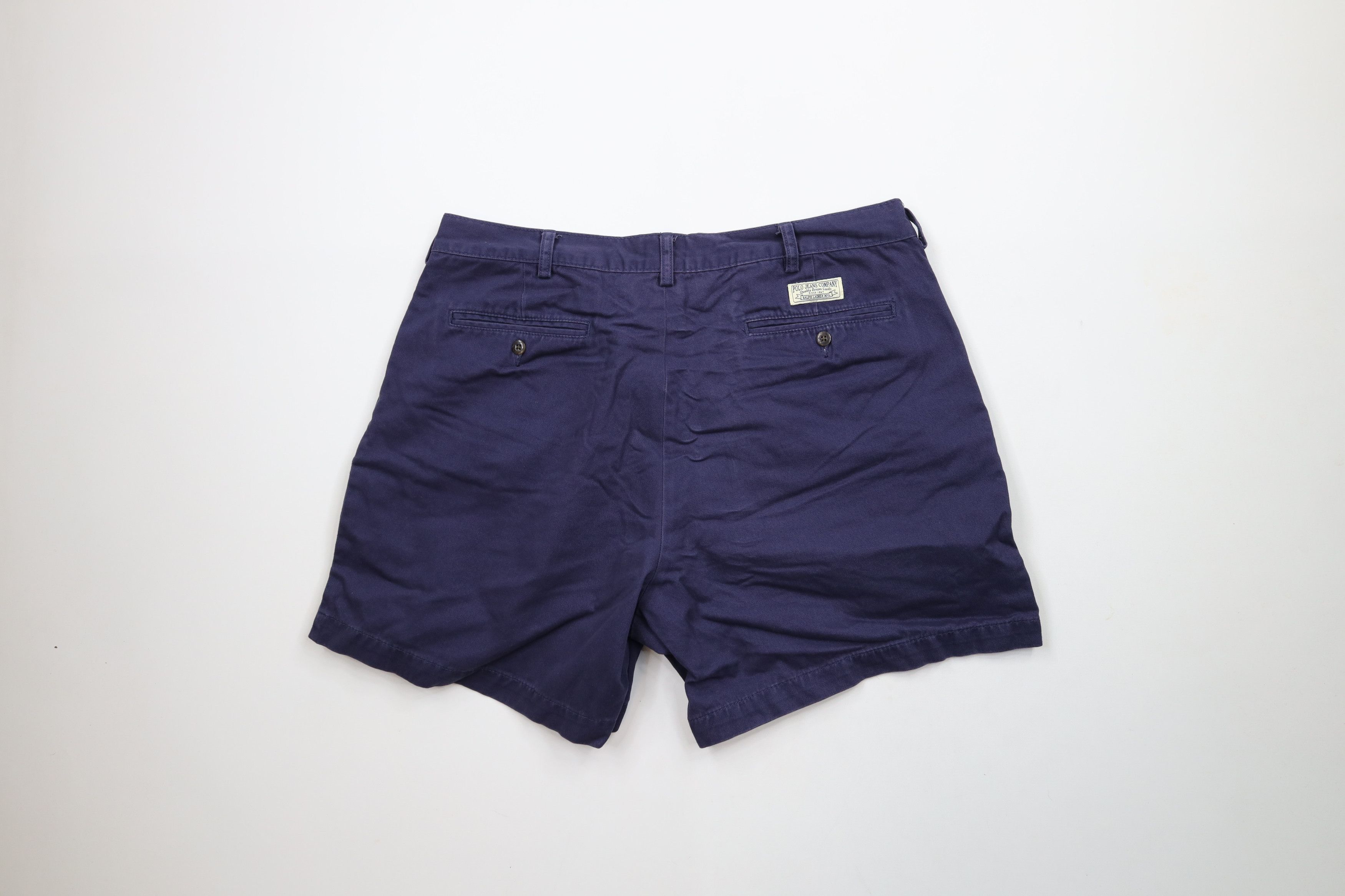 Ralph Lauren × Vintage Vintage 90s Ralph Lauren Pleated Above Knee Chino Shorts Size US 36 / EU 52 - 10 Thumbnail