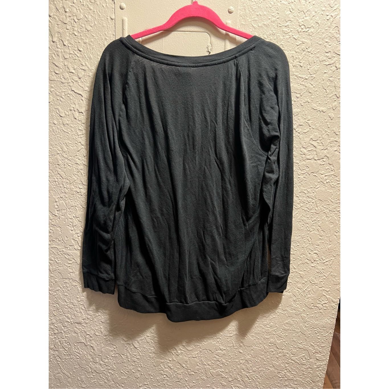 Pink PINK By Victoria’s Secret Black V-Neck Long Sleeve Top Woman Size L / US 10 / IT 46 - 6 Thumbnail