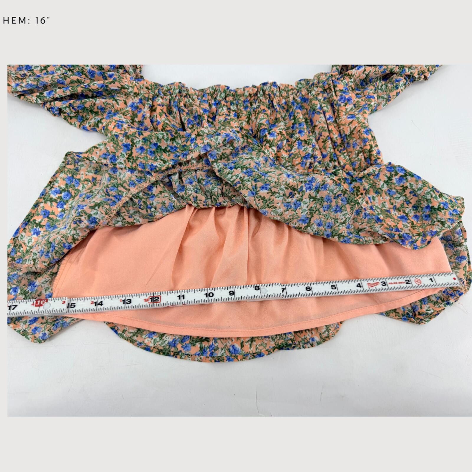 Other Revolve ASTR The Label Floral Smocked Puff Sleeve Blouse XS Size XS / US 0-2 / IT 36-38 - 9 Thumbnail