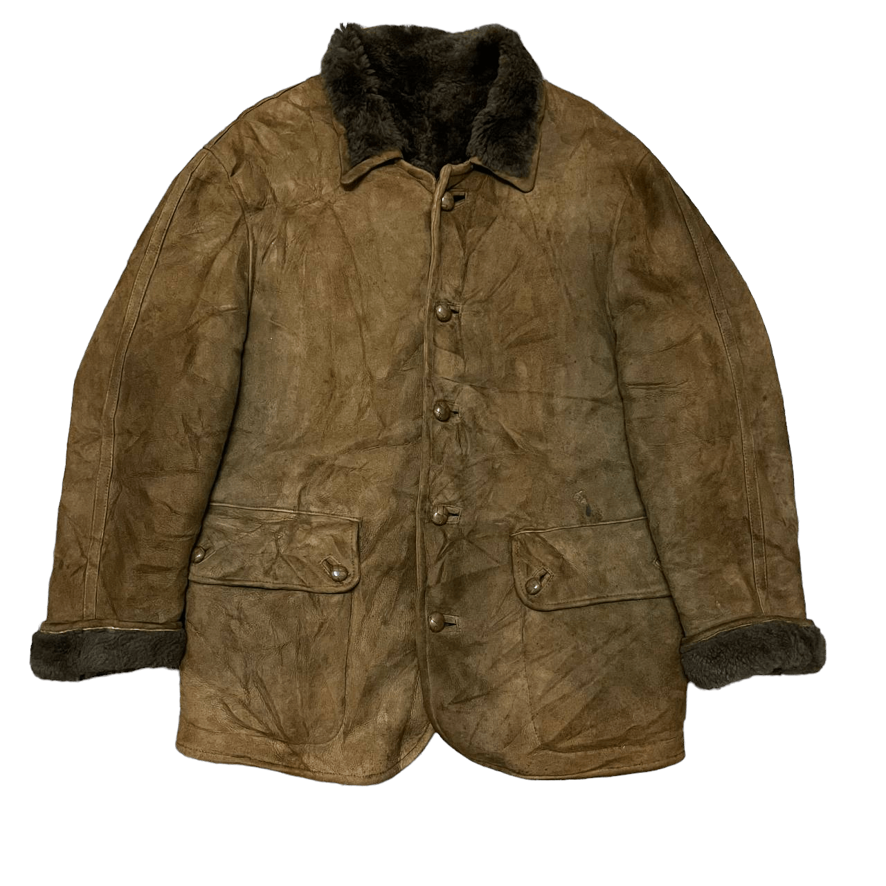 BIGI Vintage Bigi Leather Jacket Shearling Sheepskin Size US L / EU 52-54 / 3 - 1 Thumbnail