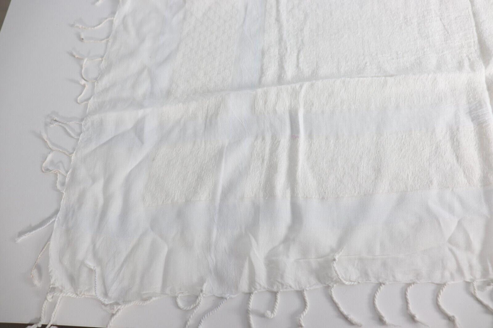 Dries Van Noten Dries Van Noten Unisex White Farriss Scarf Silk Cotton NWT Size ONE SIZE - 8 Thumbnail