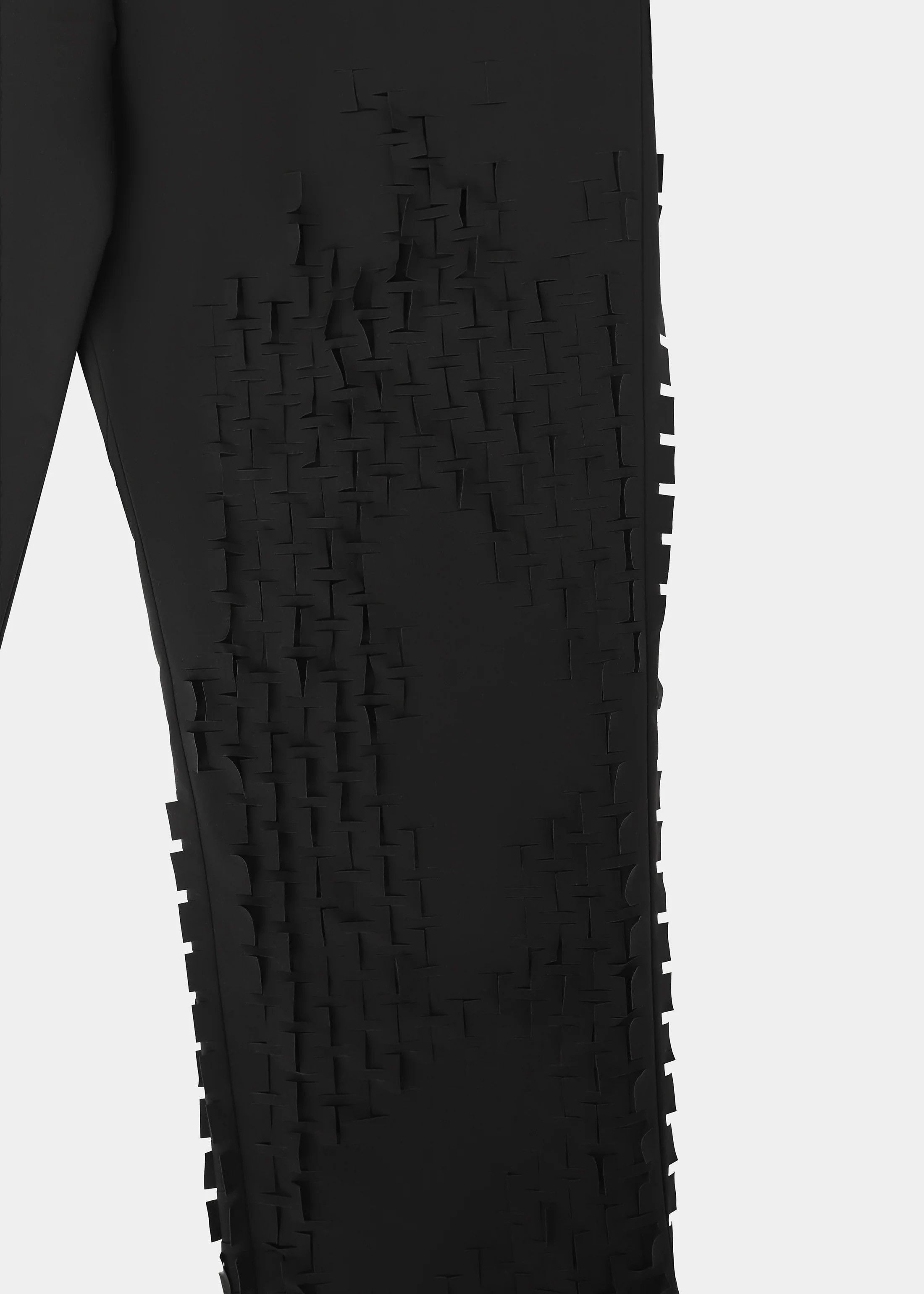 Heliot Emil PRESS24 MORPHOGENS LASERCUT-PATTERN TECHNICAL TROUSERS BLACK Size US 32 / EU 48 - 6 Thumbnail