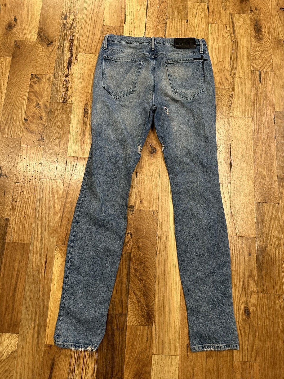 Rta Rta White Spell Knee Patch Blue Denim Jeans Size 32 Size US 32 / EU 48 - 2 Thumbnail